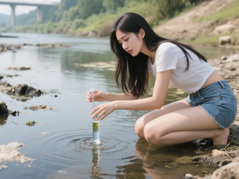 戶(hù)外現(xiàn)場(chǎng)取水樣圖